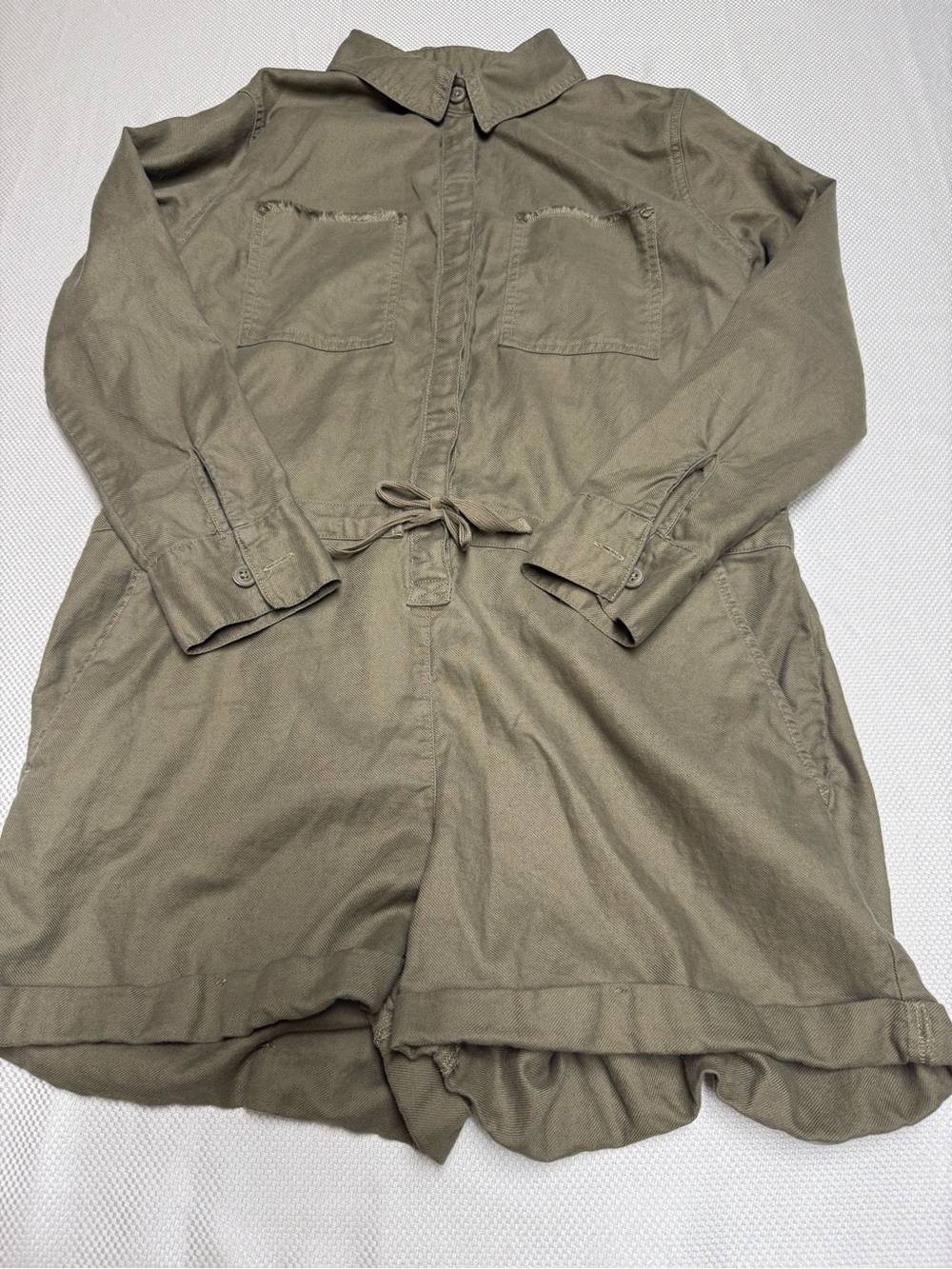 aerie Olive Green Utility Jacket with Waist Tie